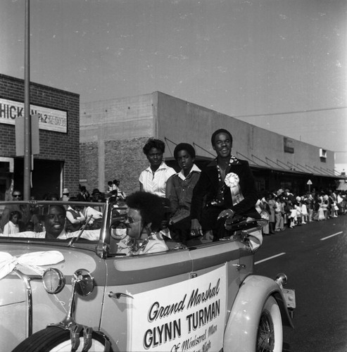 Glynn Turman as parade grand marshall, Los Angeles, 1977