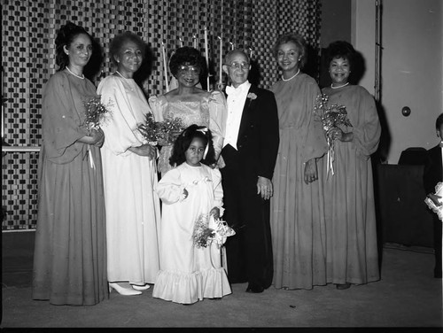 Dr. Josie Bain's wedding anniversary group portrait, Los Angeles, 1983