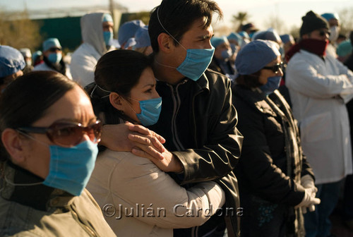 Medical demonstration, Juárez, 2008