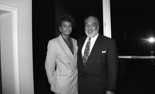 Couple posing together during the Lou Rawls Parade of Stars" telethon, Los Angeles, 1994