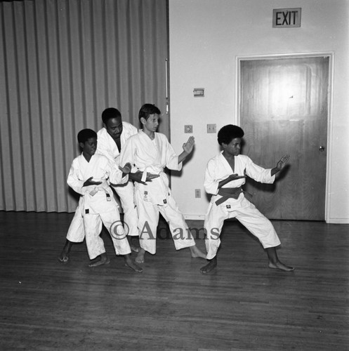 Karate class, Los Angeles, 1970