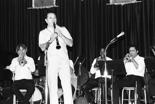 Tony Giaimo performing at a Musicians' Union concert, Los Angeles, 1985