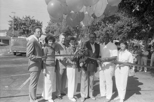 Crenshaw Farmer's Market ribbon cutting, Los Angeles, 1986