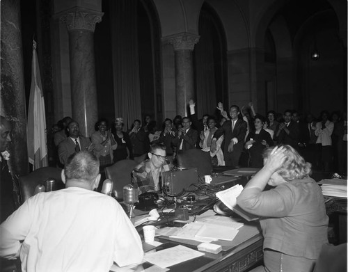 Election night, Los Angeles, 1963