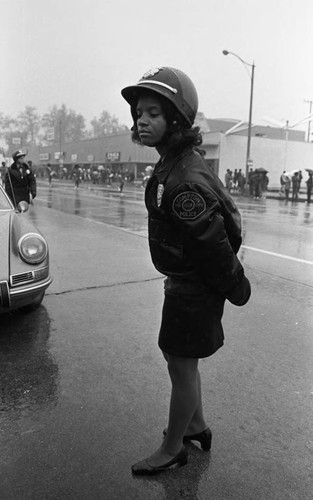 Police Officer at Compton Parade, Los Angeles, 1973