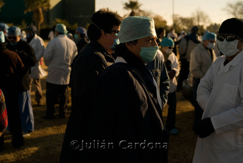 Medical demonstration, Juárez, 2008