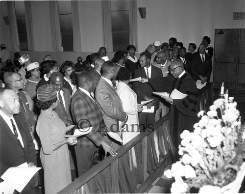 Church service, Los Angeles, 1964