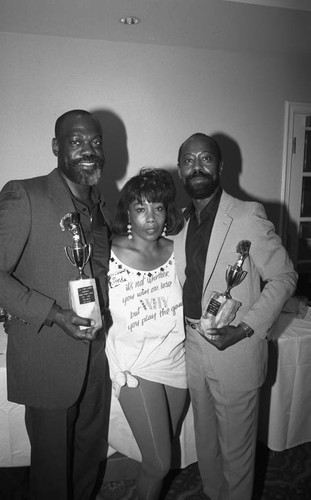 Urbanite members posing together during the 11th Annual "Games People Play" event, Los Angeles, 1991