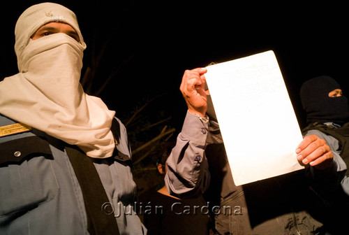 Police protest, Juárez, 2008