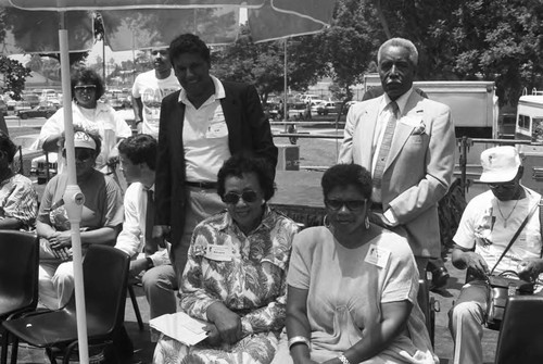 Dorothy Height sitting with others during the Black Family Reunion, Los Angeles, 1989