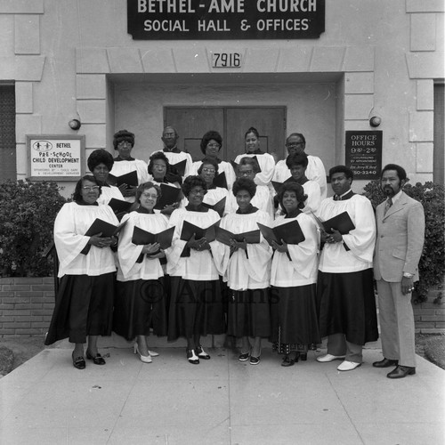 Bethel AME Church choir, Los Angeles, 1973