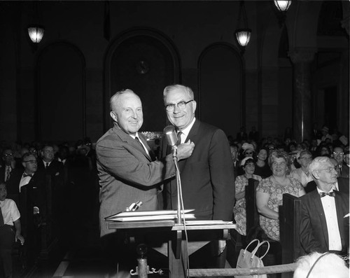 Pin presentation, Los Angeles, 1963