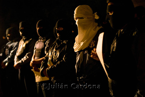 Police protest, Juárez, 2008