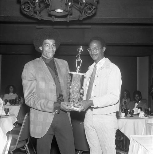 Man with Trophy, Los Angeles, 1972