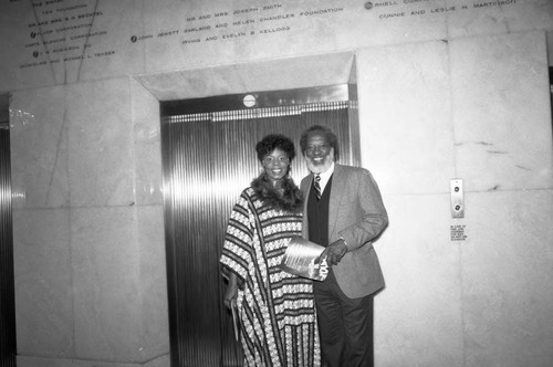 Couple posing together at the 17th Annual NAACP Image Awards, Los Angeles, 1984