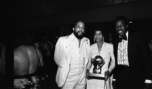 Booker Griffin posing with others during the NAACP Image Awards, Los Angeles, 1978