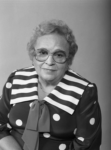 Mrs. Christians sitting for a portrait, Los Angeles, 1988