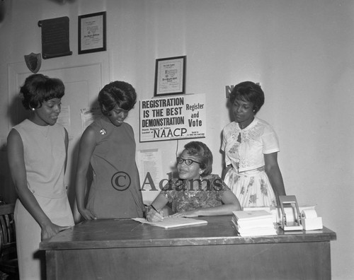 NAACP voter registration, Los Angeles, ca. 1964