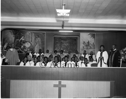 Church choir group portrait, Los Angeles, 1963