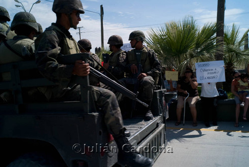 anti-Military protest, Juárez, 2008