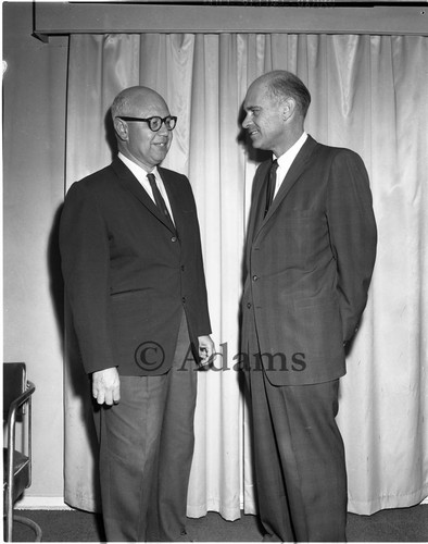 Judge Vincent Dalsimer in conversation, Los Angeles, 1964