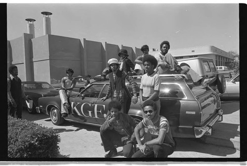 KGFJ soul caravan, Los Angeles, ca. 1973