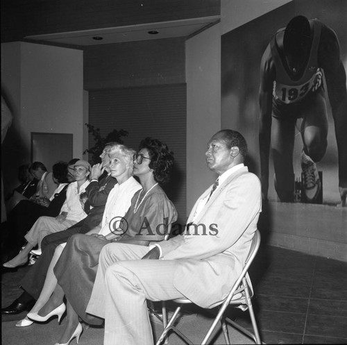 Tom Bradley attending the opening of the California African American Museum, Los Angeles, 1984