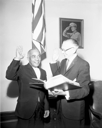 Swearing in, Los Angeles, 1963