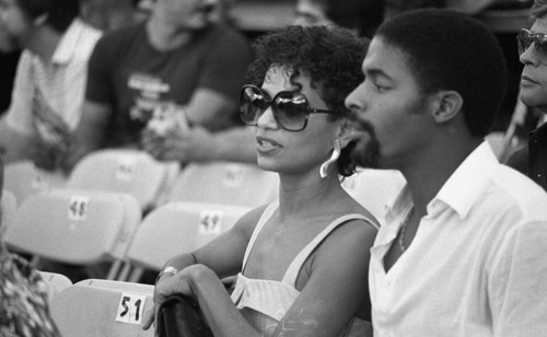 Debbie Allen and Norm Nixon attending the Pryor-Argüello rematch at Caesars Palace, Las Vegas, 1983