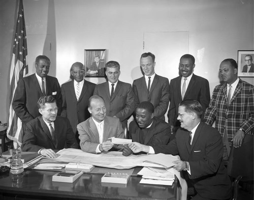 Presentation of document, Los Angeles, 1962