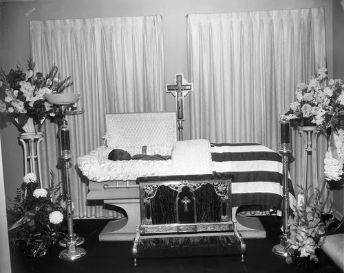 Deceased at funeral home, Los Angeles