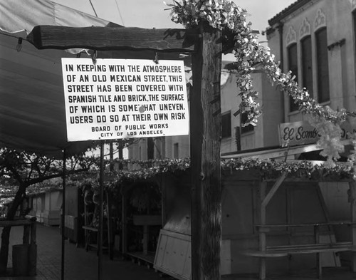 Olvera Street, Los Angeles, 1963