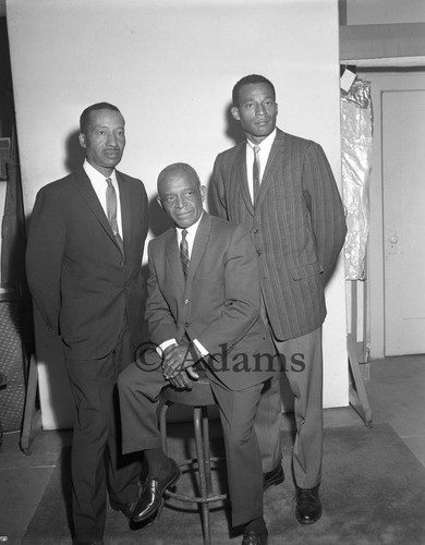 Three men, Los Angeles, 1964