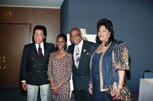 O. C. Smith, Cecil Murray, and Kim Bailey posing together at the National Newspapers Publishers Association convention, Los Angeles, 1993