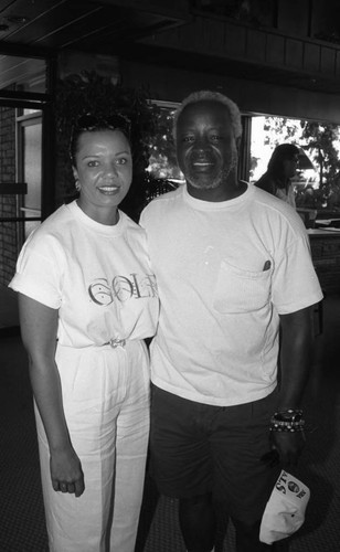 Deloria Jones posing with Art Evans, Los Angeles, 1994