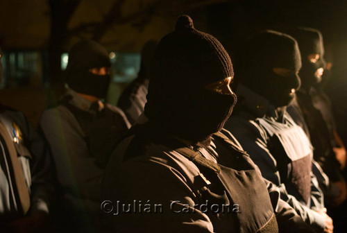 Police protest, Juárez, 2008