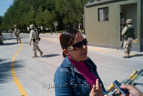 Woman/reporter, Juárez, 2008