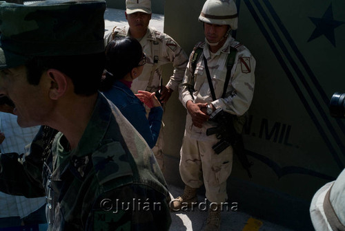 Military press briefing, Juárez, 2008