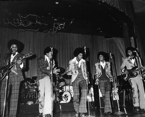 The Jackson 5 perfoming, Los Angeles, 1974