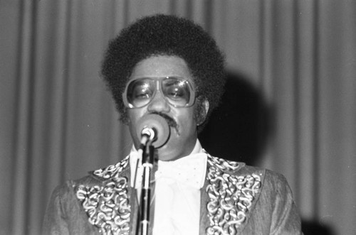 Bobby Rogers performing at KGFJ's Soul Search event, Los Angeles, 1975