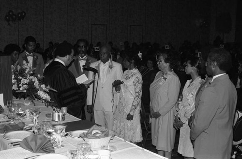 James and Odessa Bohana reaffirming their vows during their 50th wedding anniversary celebration, Los Angeles, 1984