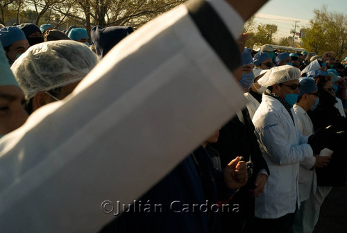 Medical demonstration, Juárez, 2008