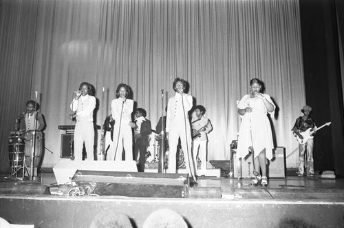 Group performing at KGFJ's Soul Search event, Los Angeles, 1975