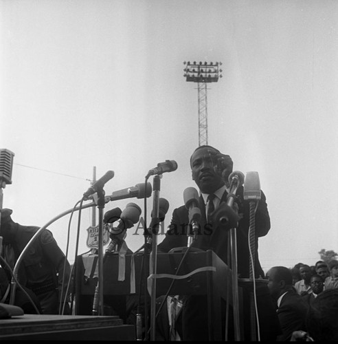 Dr. King, Freedom Rally, Wrigley Field, Los Angeles, 1963