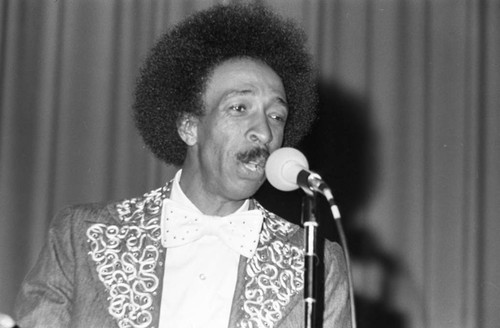 Ronald White performing at the KGFJ's Soul Search event, Los Angeles, 1975