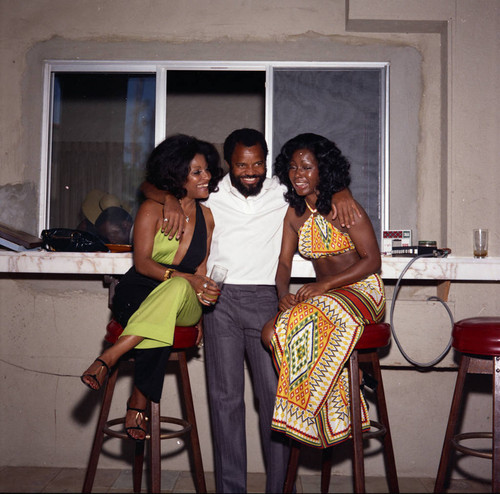 Judy Pace Flood and Berry Gordy and at his party, Los Angeles