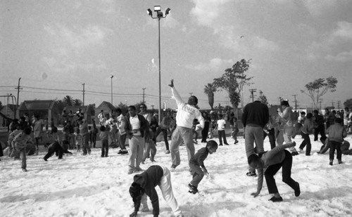 Brotherhood Crusade, Christmas parade and snowball fight, Los Angeles, 1986