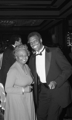 Danellen Joseph and Lee Joseph posing together at the Delta Sigma Theta Red and White Ball, Los Angeles, 1987