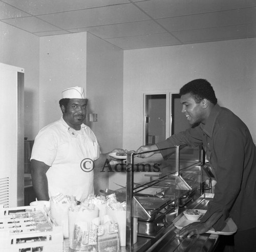 Ali in Cafeteria, Los Angeles, 1972