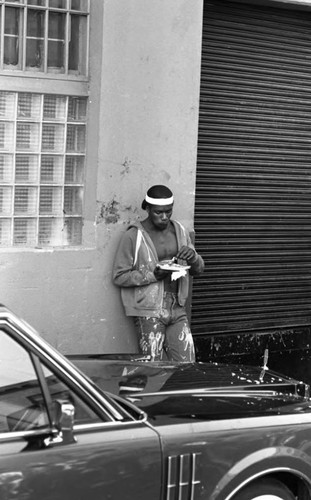 Friends feeding friends, Los Angeles, 1986